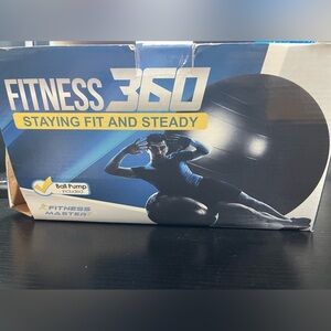 Fitness exercise ball and pump